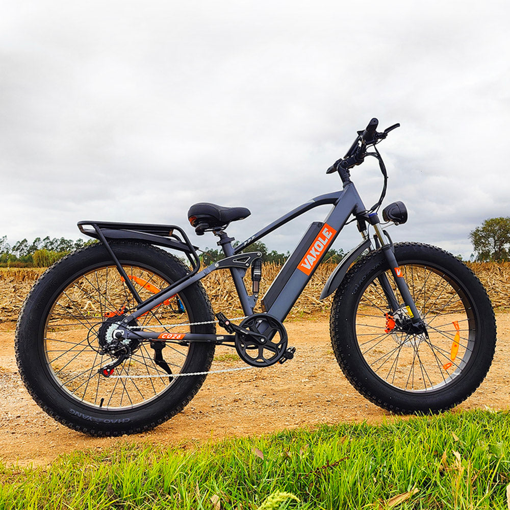 Vakole CO26 750W 26" Fat Bike 768Wh Full Suspension E-Mountain Bike 48V 16Ah Battery [Pre-Order]