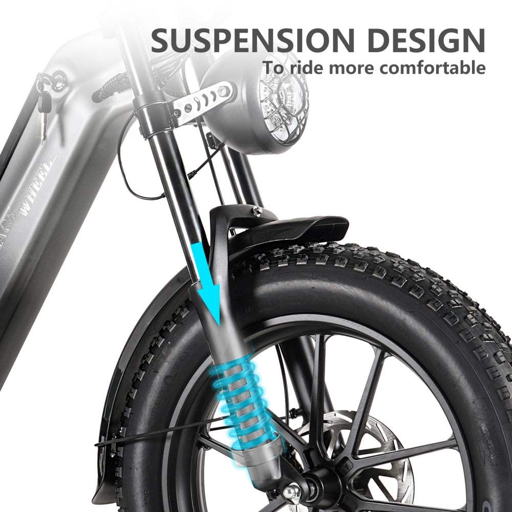 CMACEWHEEL V20 750W 20" Fat Bike 960Wh Full Suspension E-bike with Torque Sensor 48V 20Ah Battery [Pre-Order]