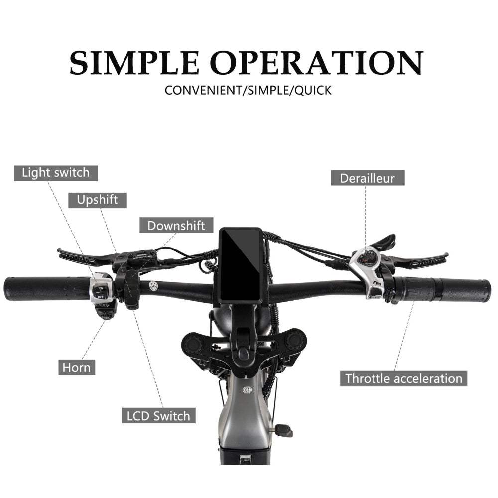 CMACEWHEEL V20 750W 20" Fat Bike 960Wh Full Suspension E-bike with Torque Sensor 48V 20Ah Battery [Pre-Order]